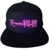 天一科技_LED字幕帽_黑棒球帽+粉紅光字幕機