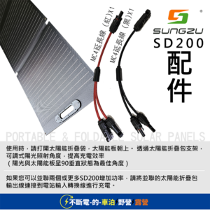 天一科技販售尚族SD200折疊式太陽能板 sungzu